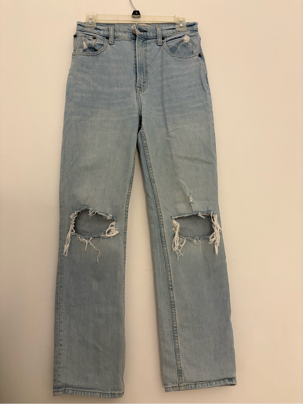 Abercrombie & Fitch Light Wash 90s Straight Ultra High Rise Jeans Size 26